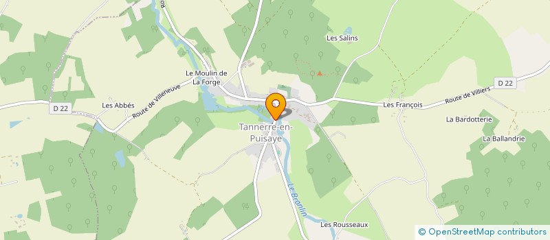 localisation de l'entreprise MONSIEUR NICOLAS MARTIN  TANNERRE-EN-PUISAYE