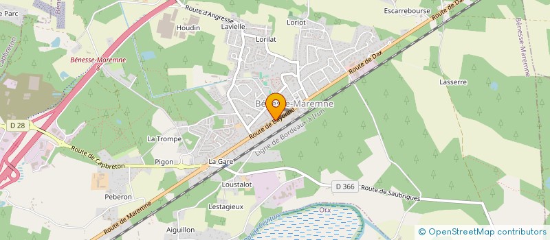 localisation de l'entreprise MONSIEUR NICOLAS MARTIREN  BENESSE-MAREMNE