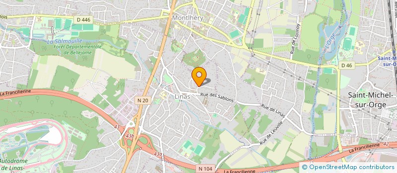 localisation de l'entreprise MONSIEUR NICOLAS MATHELIER à LINAS
