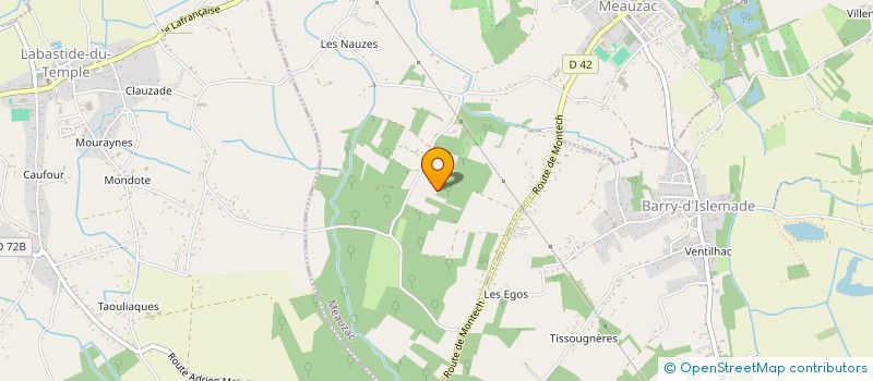 localisation de l'entreprise MONSIEUR NICOLAS MATHIAS  MEAUZAC