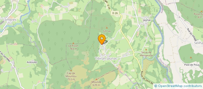 localisation de l'entreprise MONSIEUR NICOLAS MAZERAT  TIBIRAN-JAUNAC