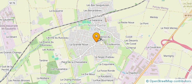 localisation de l'entreprise MONSIEUR NICOLAS MENARD  NOTRE-DAME-D'OE