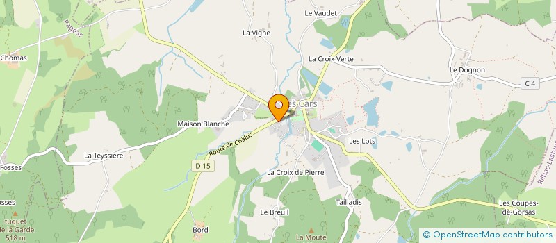 localisation de l'entreprise MONSIEUR NICOLAS MERCIER à LES CARS