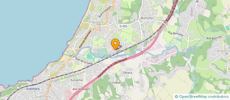 localisation de l'entreprise MONSIEUR NICOLAS MIEGEVILLE  BIDART