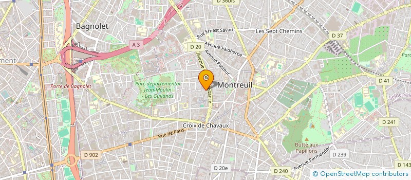 localisation de l'entreprise MONSIEUR NICOLAS MILLERET  MONTREUIL