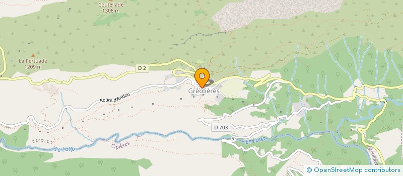 localisation de l'entreprise MONSIEUR NICOLAS MOLINERO  GREOLIERES