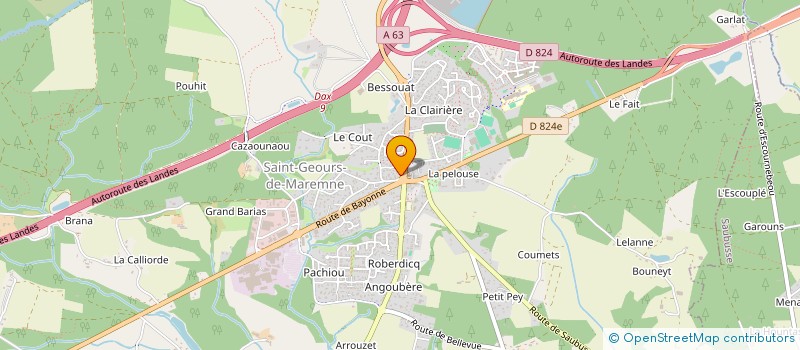 localisation de l'entreprise MONSIEUR NICOLAS MONFORT  SAINT-GEOURS-DE-MAREMNE