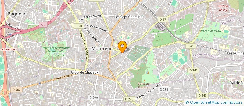 localisation de l'entreprise MONSIEUR NICOLAS MONTAGNE à MONTREUIL