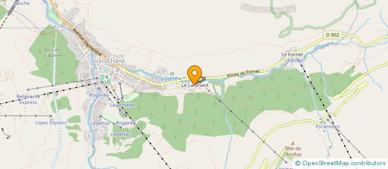 localisation de l'entreprise MONSIEUR NICOLAS MONTMASSON  VAL-D'ISERE