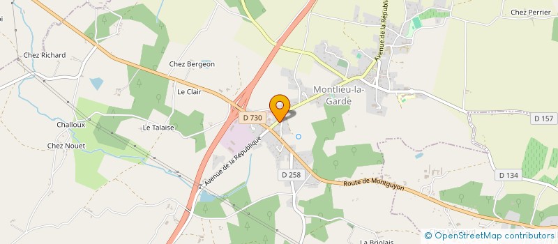 localisation de l'entreprise MONSIEUR NICOLAS MOREAU  MONTLIEU-LA-GARDE