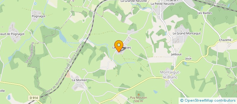 localisation de l'entreprise MONSIEUR NICOLAS MOREAU à MONTAIGUT-LE-BLANC