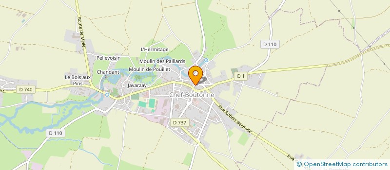 localisation de l'entreprise MONSIEUR NICOLAS MOREAU à CHEF-BOUTONNE