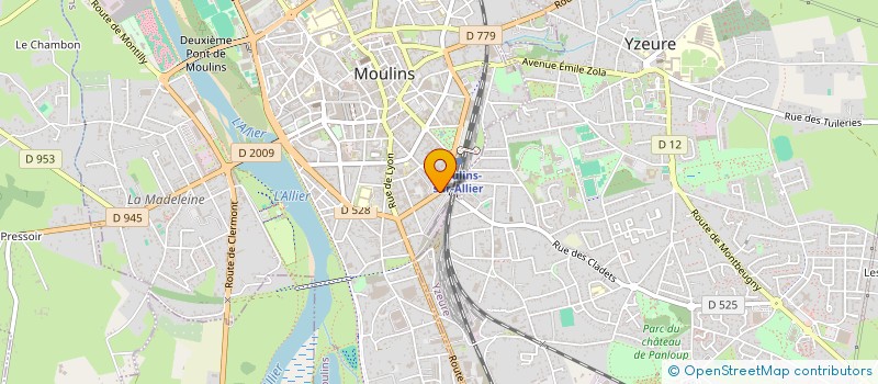 localisation de l'entreprise MONSIEUR NICOLAS MORETTE  MOULINS