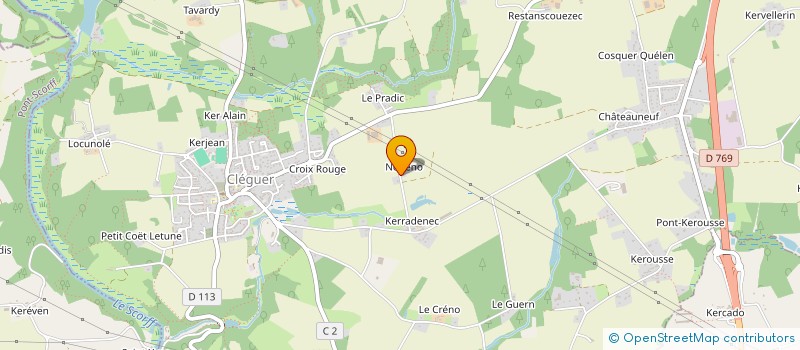 localisation de l'entreprise MONSIEUR NICOLAS ORDRONNO  CLEGUER