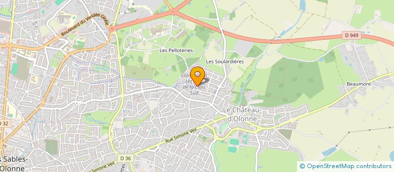 localisation de l'entreprise MONSIEUR NICOLAS PACREAU  LES SABLES D'OLONNE