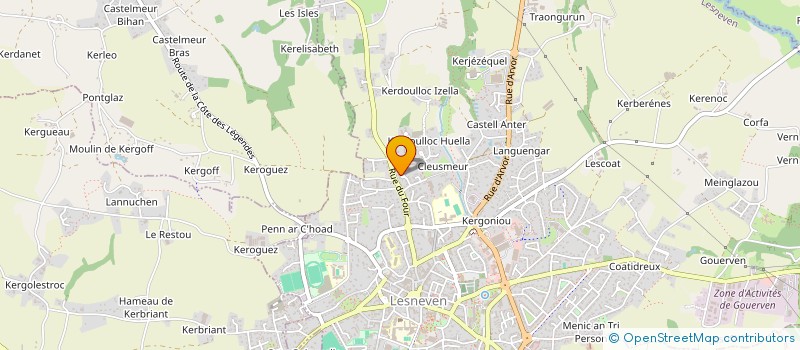 localisation de l'entreprise MONSIEUR NICOLAS PARIZOT  LESNEVEN