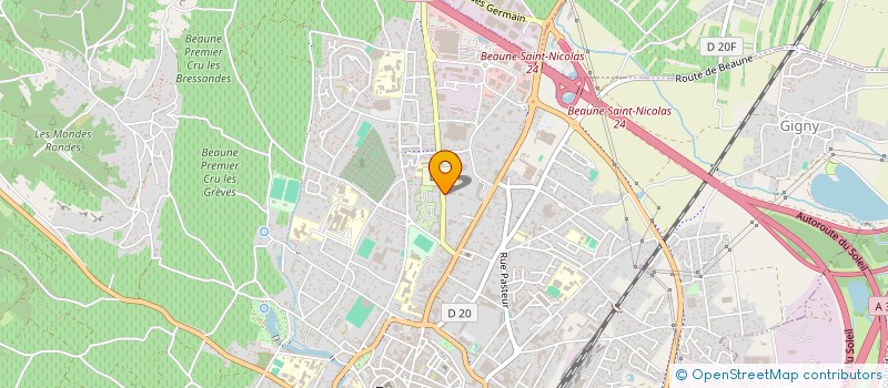 localisation de l'entreprise MONSIEUR NICOLAS PATISSIER  BEAUNE