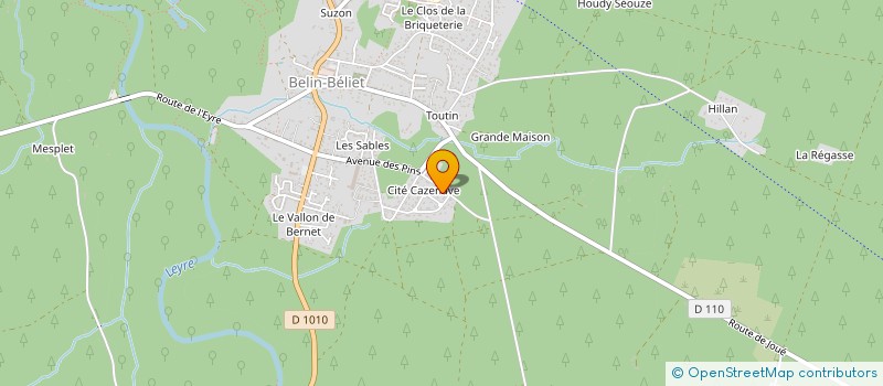 localisation de l'entreprise MONSIEUR NICOLAS PATZOURENKOFF  BELIN-BELIET