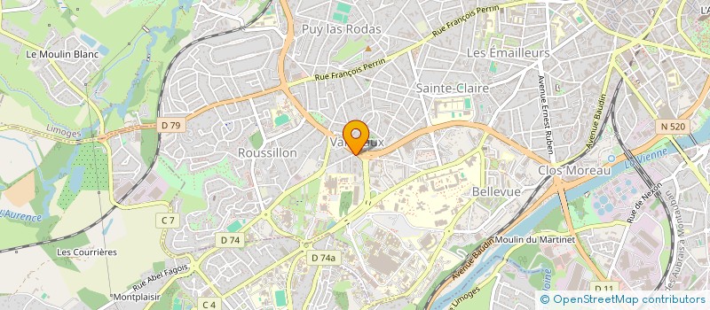 localisation de l'entreprise MONSIEUR NICOLAS PEINTURIER à LIMOGES