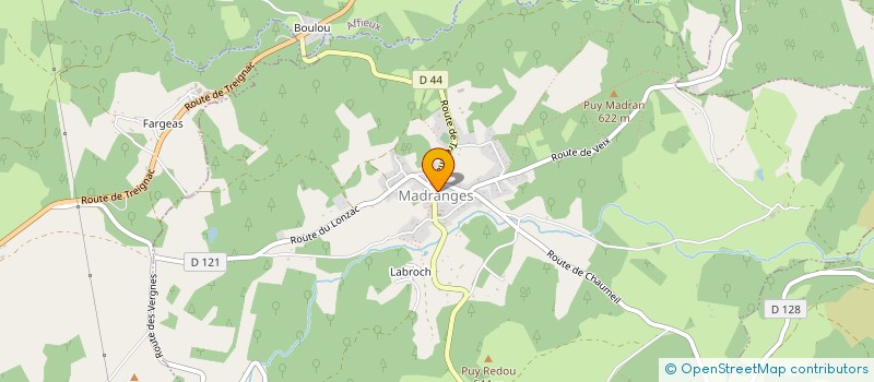 localisation de l'entreprise MONSIEUR NICOLAS PEPONAS  MADRANGES