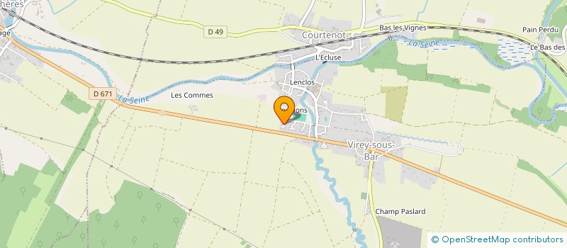 localisation de l'entreprise MONSIEUR NICOLAS PETIT  VIREY-SOUS-BAR