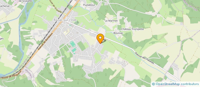 localisation de l'entreprise MONSIEUR NICOLAS PEUCH  RAZAC-SUR-L'ISLE