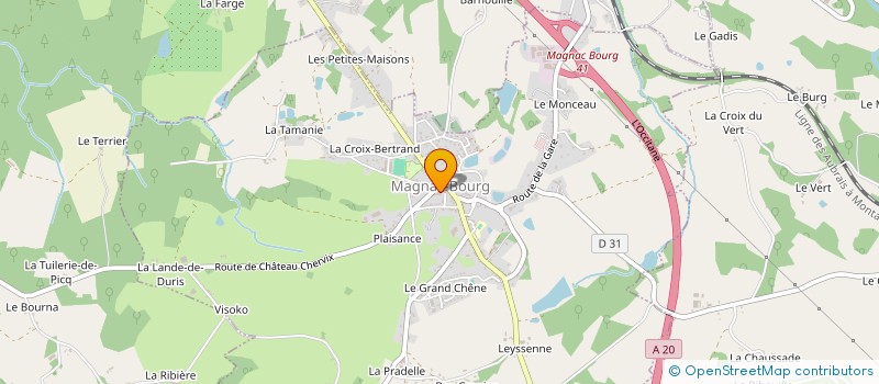 localisation de l'entreprise MONSIEUR NICOLAS PEYRONNET à MAGNAC-BOURG