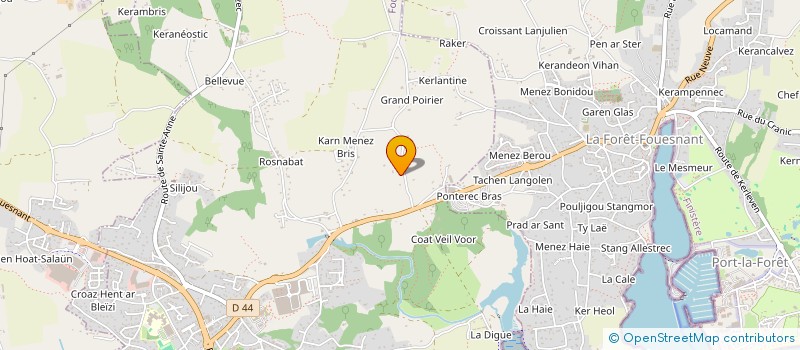 localisation de l'entreprise MONSIEUR NICOLAS PHILBEE  FOUESNANT