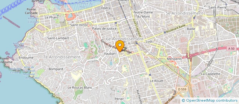 localisation de l'entreprise MONSIEUR NICOLAS PICHERAL à MARSEILLE 6EME