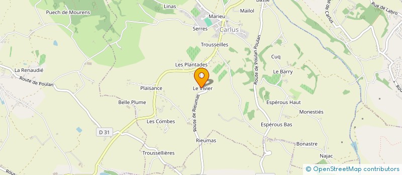 localisation de l'entreprise MONSIEUR NICOLAS PINEL  CARLUS