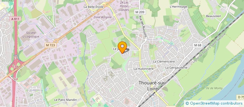 localisation de l'entreprise MONSIEUR NICOLAS POIREAUD à THOUARE-SUR-LOIRE