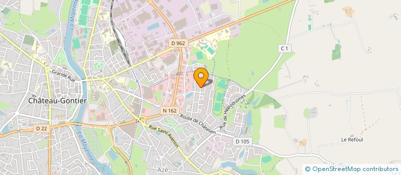 localisation de l'entreprise MONSIEUR NICOLAS POIRIER  CHATEAU-GONTIER-SUR-MAYENNE