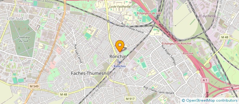 localisation de l'entreprise MONSIEUR NICOLAS POLET  RONCHIN