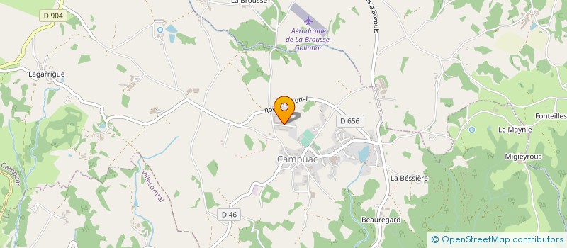 localisation de l'entreprise MONSIEUR NICOLAS PRADALIE  CAMPUAC