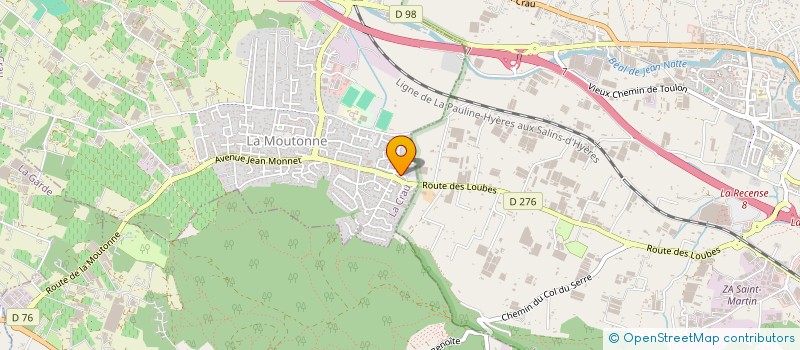 localisation de l'entreprise MONSIEUR NICOLAS PRAINO  LA CRAU