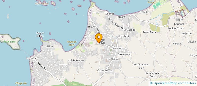 localisation de l'entreprise MONSIEUR NICOLAS PRIGENT à SANTEC