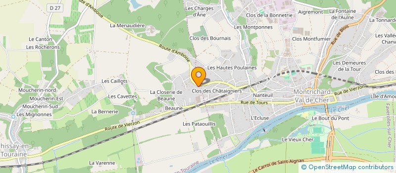 localisation de l'entreprise MONSIEUR NICOLAS RENAUDIN  VALLIERES-LES-GRANDES