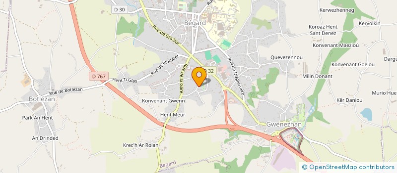 localisation de l'entreprise MONSIEUR NICOLAS REVEREND  BEGARD