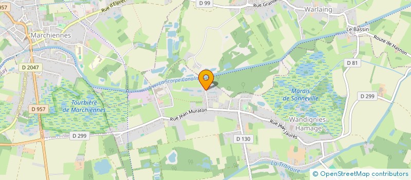 localisation de l'entreprise MONSIEUR NICOLAS RICHARD  WANDIGNIES-HAMAGE