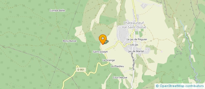 localisation de l'entreprise MONSIEUR NICOLAS RICHAUD  CHATEAUNEUF VAL ST DONAT