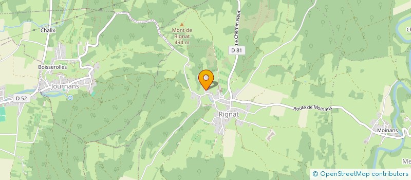 localisation de l'entreprise MONSIEUR NICOLAS RIGAUD  BOHAS-MEYRIAT-RIGNAT
