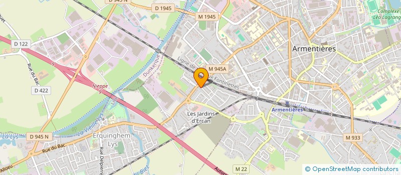 localisation de l'entreprise MONSIEUR NICOLAS RONNELLE  ERQUINGHEM-LYS