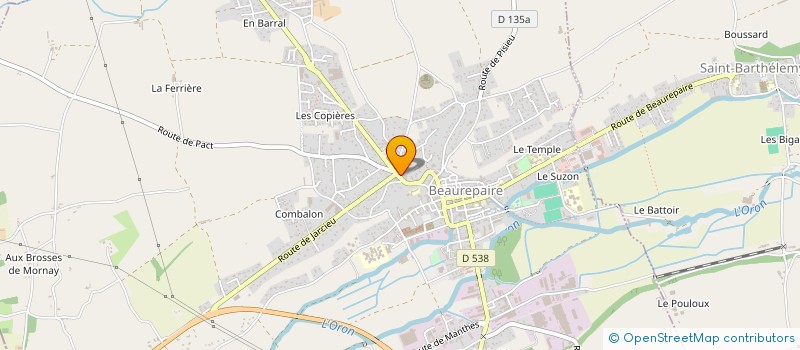 localisation de l'entreprise MONSIEUR NICOLAS SARRA  BEAUREPAIRE