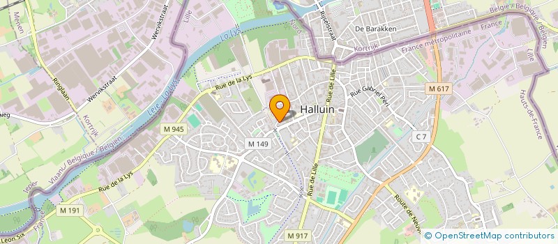 localisation de l'entreprise MONSIEUR NICOLAS SAUVAGE  HALLUIN