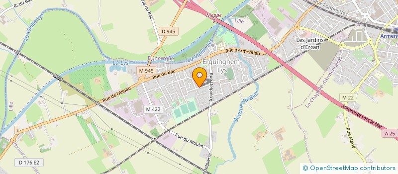localisation de l'entreprise MONSIEUR NICOLAS SCHOONE  ERQUINGHEM-LYS
