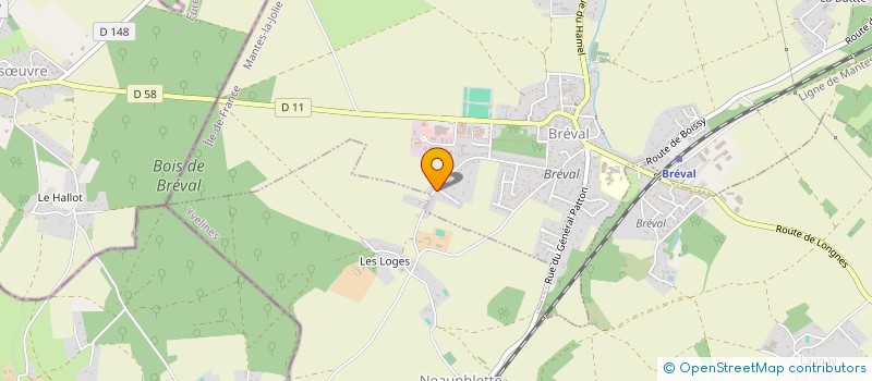 localisation de l'entreprise MONSIEUR NICOLAS SIMENEL  BREVAL