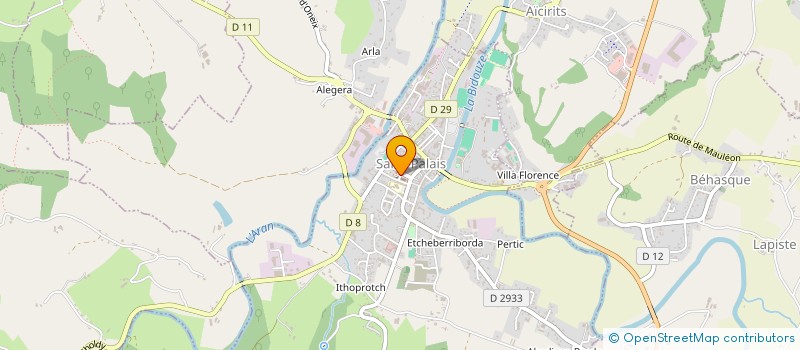 localisation de l'entreprise MONSIEUR NICOLAS SINDE  LARCEVEAU-ARROS-CIBITS