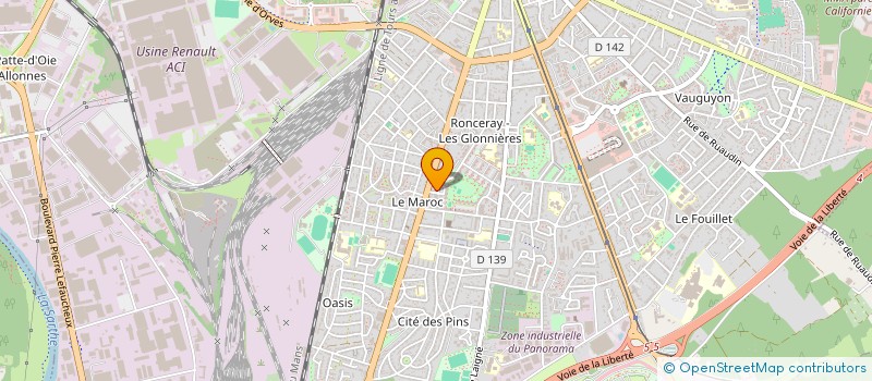 localisation de l'entreprise MONSIEUR NICOLAS TACHEAU à LE MANS