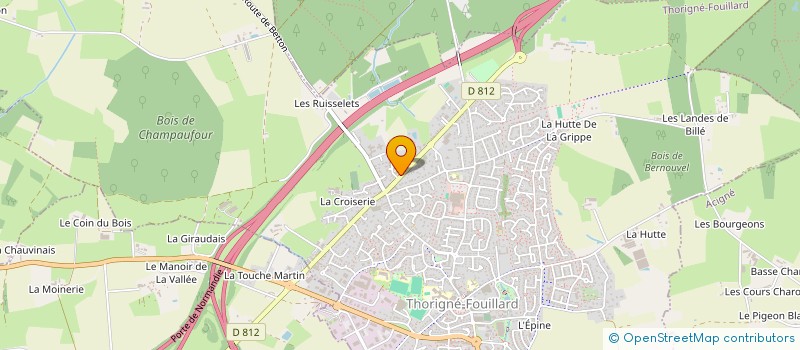 localisation de l'entreprise MONSIEUR NICOLAS TAILLANDIER  THORIGNE-FOUILLARD