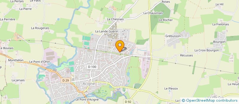 localisation de l'entreprise MONSIEUR NICOLAS TESSIER  ACIGNE